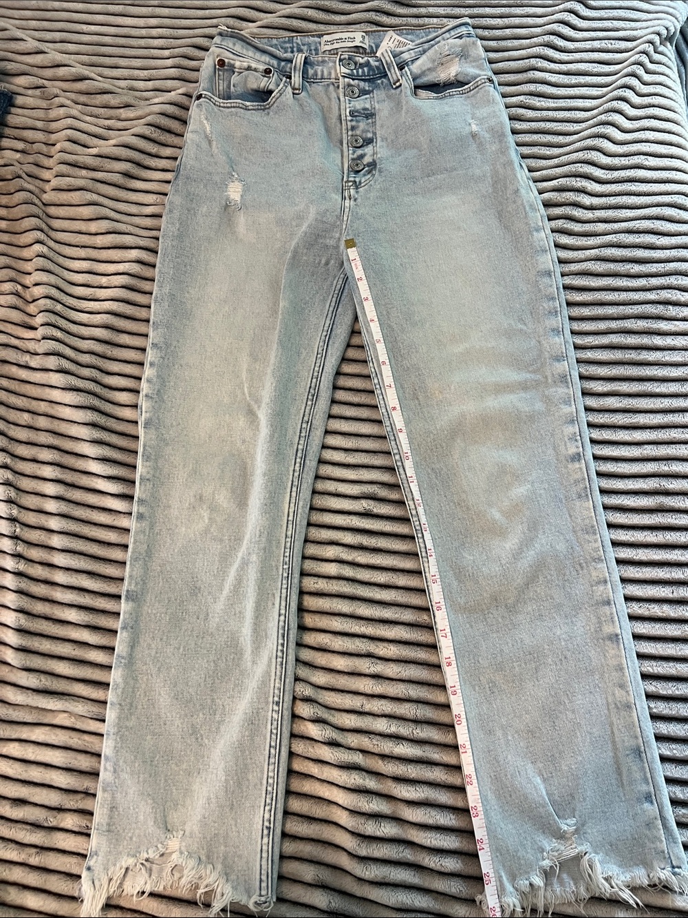 Abercrombie & Fitch ultra high rise ankle straight jeans